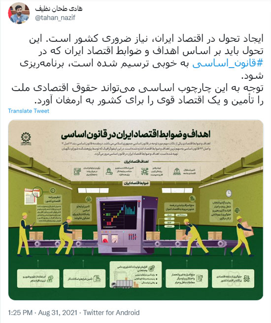 ایجاد تحول در اقتصاد ایران، نیاز ضروری کشور است